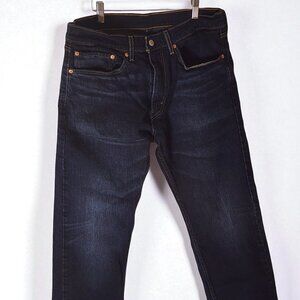 Levi’s 505 Men’s Jeans 34X32 Dark Wash Straight Leg – Classic Mid-Rise Denim